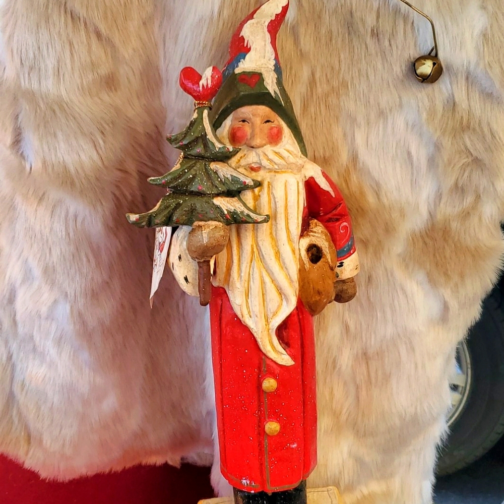 Fire and Ice wood carving Christmas decoration